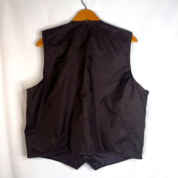Genuine Leather Brown Snap Button Front Vest Western Wear Urban Cowboy Size XL - Picture 2 of 12